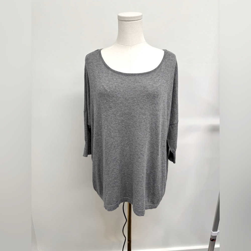 Rubbish Oversized Dolman Sleeve Knit Top | Heather Gray | Size M | NWOT